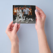 バジェット写真モダン書道2サンキューフライヤー チラシ (手)