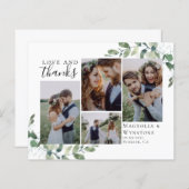 バジェット写真ユーカリ結婚プスのサンキューカード