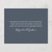 バジェット写真ユーカリ結婚プスのサンキューカード (裏面)