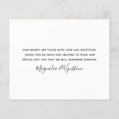 バジェット写真ユーカリ結婚プスのサンキューカード (裏面)