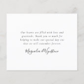 バジェット写真ユーカリ結婚プスのサンキューカード (裏面)