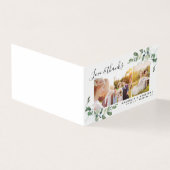 バジェット写真ユーカリ結婚プスのサンキューカード (外部)