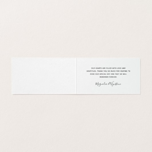 バジェット写真ユーカリ結婚プスのサンキューカード (内部フラット)