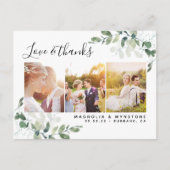 バジェット写真ユーカリ結婚プトゥスありがとう ポストカード (正面)