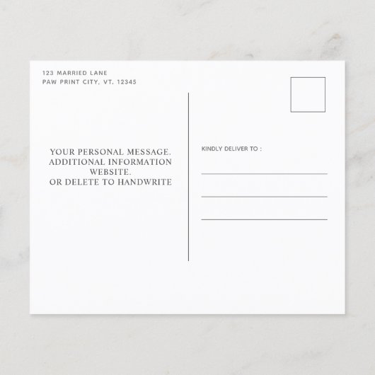 バジェット写真ユーカリ結婚式の日付を保存 (裏面)