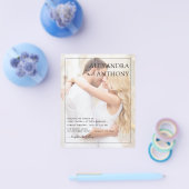 バジェット写真写真結婚ズ・ロマンエレガント チラシ (シングル)