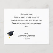 バジェット写真卒業ハットホワイトありがとう (裏面)