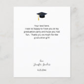 バジェット写真卒業ハット書道ありがとう (裏面)