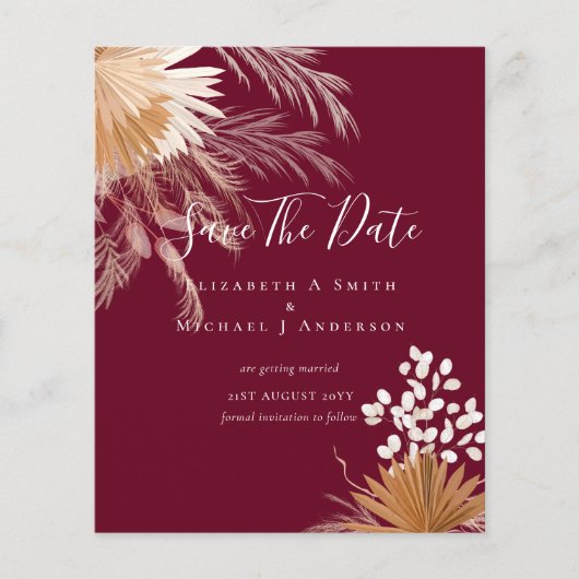 バジェット写真救日付PAMPAS Grass Terracotta チラシ (正面)