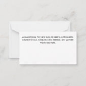 バジェット写真救日熱帯ビーチ ノートカード (裏面)