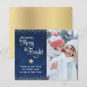 バジェット写真日メリーはBright Script Navy Card (正面/裏面)