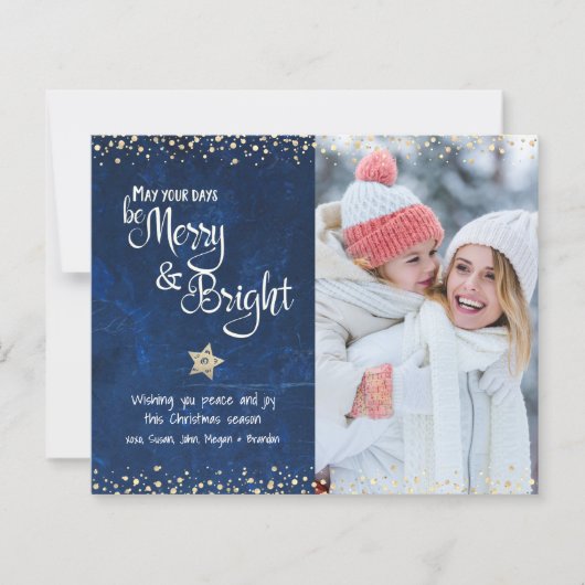バジェット写真日メリーはBright Script Navy Card (正面)