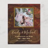 バジェット写真結婚式の日付を保存Boho抽象芸術 (正面)