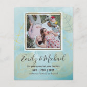 バジェット写真結婚式の日付を保存Boho抽象芸術 (正面)