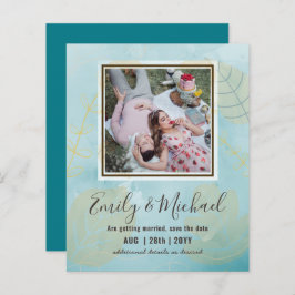 バジェット写真結婚式の日付を保存Boho抽象芸術