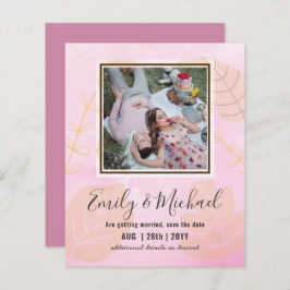 バジェット写真結婚式の日付を保存Boho抽象芸術