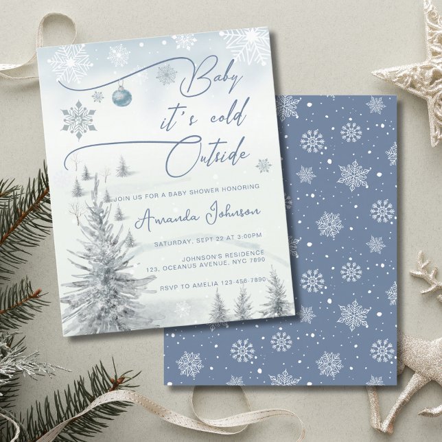 バジェット冬その寒い外の男の子の赤ちゃんシャワー (クリエイターアップロード済み)