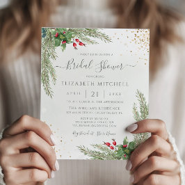 バジェット冬の緑のブライダルシャワー