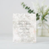 バジェット冬の雪のパステルカラー赤ちゃんシャワー (スタンド正面)