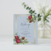バジェット冬の青いアザラシの結婚式の招待 (スタンド正面)