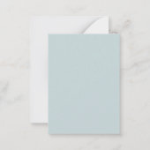 バジェット冬結婚花模様の救日付ミニ ノートカード (裏面)