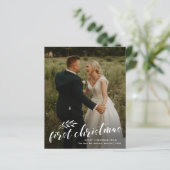 バジェット初めてのクリスマス結婚ズの写真ホリデーカード (スタンド正面)