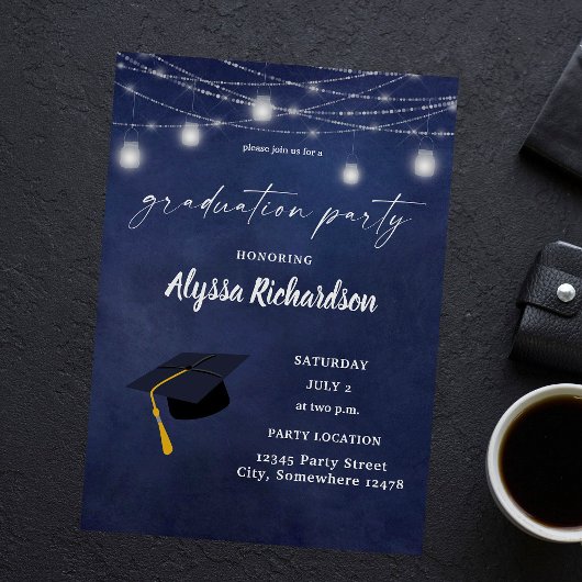 バジェット卒業ハットシャルボードパーティーブルー チラシ