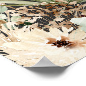 バジェット卒業パンパスブラックモダンエレガント ポスター (角)