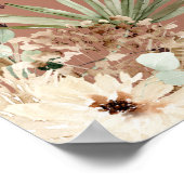 バジェット卒業パンパスボタニカルテラコッタシック ポスター (角)