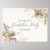 バジェット卒業パンパス植物学モダン校 ポスター (正面)