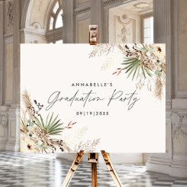 バジェット卒業パンパス植物学モダン校 ポスター