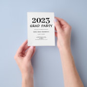 バジェット卒業パーティー招待状チラシ チラシ (手)