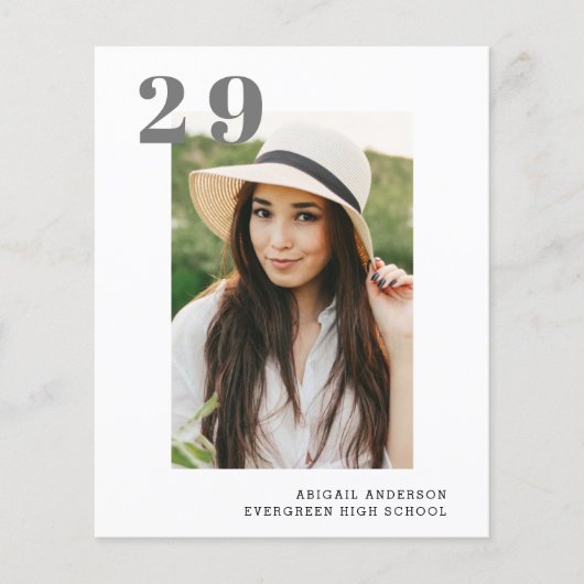 バジェット卒業2フォトシンプル2023シルバーカード チラシ (正面)