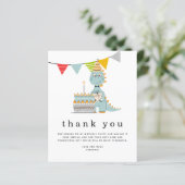 バジェット可愛い恐竜ケーキ子供の誕生日ありがとう (スタンド正面)