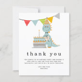 バジェット可愛い恐竜ケーキ子供の誕生日ありがとう (正面)