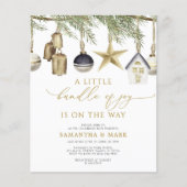 バジェット喜びの小さなバンドル赤ちゃんシャワー招待状 (正面)