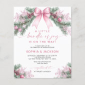 バジェット喜びの小さなバンドル赤ちゃんシャワー招待状 (正面)