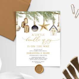 バジェット喜びの小さなバンドル赤ちゃんシャワー招待状