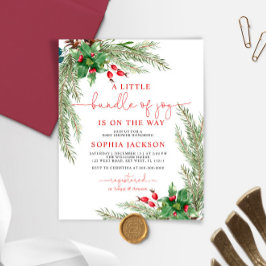 バジェット喜びの小さなバンドル赤ちゃんシャワー招待状