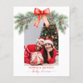 バジェット喜びの小さなバンドル赤ちゃんシャワー招待状 (裏面)