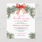 バジェット喜びの小さなバンドル赤ちゃんシャワー招待状 (正面)