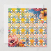 バジェット地中海のタイルカラフルゴールデンフローラ (裏面)