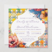 バジェット地中海のタイルカラフルゴールデンフローラ (正面)