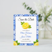 バジェット地中海のレモンの結婚式の日付を保存 (スタンド正面)