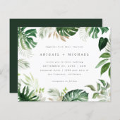 バジェット夏の水の色のトロピカルリーフ結婚ズ (正面/裏面)