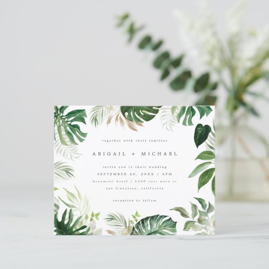 バジェット夏の水の色のトロピカルリーフ結婚ズ (スタンド正面)