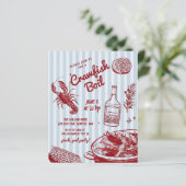 バジェット夏シーフードクロウフィッシュ沸騰パーティー招待状 (スタンド正面)