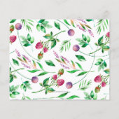 バジェット多肉質ユニセックスベビーシャワー招待状 (裏面)