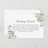 バジェット多血ユーカリ葉ユ結婚ーカ エンクロージャーカード (正面/裏面)