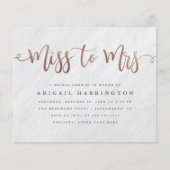 バジェット大理石バラ恋しく思金ゴールドへミセスブライダルシャワー (正面)